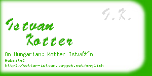 istvan kotter business card